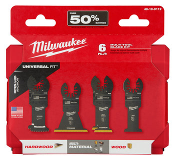 Milwaukee OPEN-LOK End Cut Oscillating Multi-Tool Blade Kit 49-10-9112 - Bi-Metal