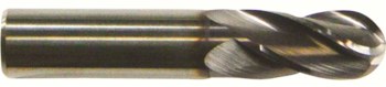 Bassett - 3/8 in Dia. Carbide End Mill - 4 Flute - 3 in Length - B68358