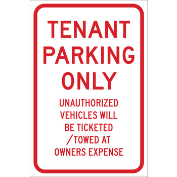 Picture of Brady B-959 Aluminum Rectangle White English Parking Restriction, Permission & Information Sign part number 115594 (Main product image)