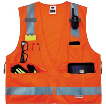 Ergodyne Glowear High-Visibility Vest 8250Z 21417 - Size 2XL/3XL - High-Visibility Orange