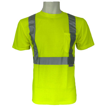 Picture of Global Glove Frogwear GLO-008 Fluorescent Yellow Medium Polyester High-Visibility Vest (Main product image)