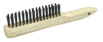Weiler Vortec Pro Steel Hand Wire Brush - 2.05 in Width x 10.1 in Length - 0.012 in Bristle Diameter - 25100