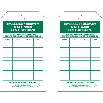 Picture of Brady Green on White Write-On Cardstock General Inspection 86670 General Inspection Tag (Main product image)