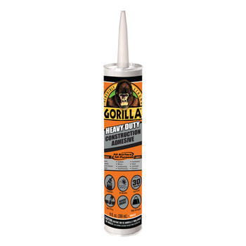 Gorilla Glue Heavy Duty Construction Adhesive 8010003, 9 oz Cartridge,  White