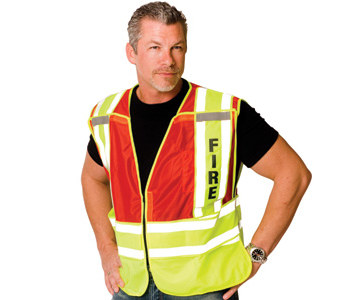 Picture of PIP 302-PSV-RED Red 2XL to 5XL Polyester Mesh/Solid High-Visibility Vest (Main product image)