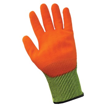 Global Glove Vise Gripster Tuffalene CIA998MF Orange/Lime Medium Cut-Resistant Gloves - ANSI A4 Cut Resistance - Nitrile Palm & Fingers Coating - CIA998MF/MD