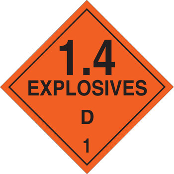 Picture of Brady B-120 Fiberglass Reinforced Polyester Square Orange English Truck Placards Sign part number 63363 (Main product image)