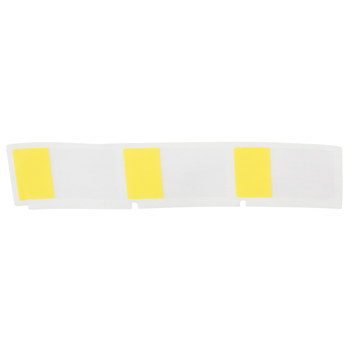 Picture of Brady Black on Yellow, Clear Vinyl Thermal Transfer M4-91-427-YL Self-Laminating Wrap Around Labels (Main product image)