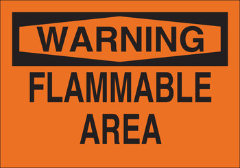 Picture of Brady B-401 Polystyrene Rectangle Orange English Flammable Material Sign part number 25690 (Main product image)