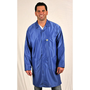 Tech Wear LIC-43-L ESD / Anti-Static Lab Coat, Large, Blue | RSHughes.com
