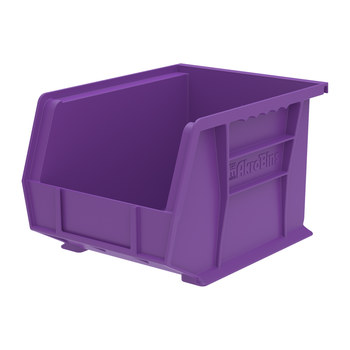 Picture of Akro-Mils 30239 Akrobin 50 lb Purple Industrial Grade Polymer Hanging / Stacking Storage Bin (Main product image)