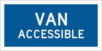 Picture of Brady Aluminum Rectangle Blue English Disabled Parking & Building Access Sign part number 103751 (Main product image)