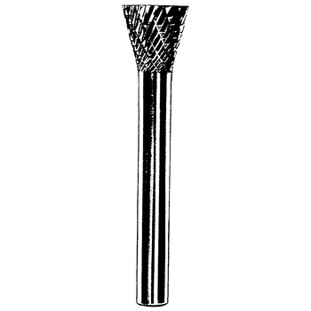 Picture of Dynabrade Carbide Double Cut SN-42 1/8 in Inverted Cone Abrasive Burr 93349 (Main product image)
