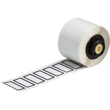 Picture of Brady White Self-Laminating Polyester Thermal Transfer PTL-24-483-BK Die-Cut Thermal Transfer Printer Label Roll (Main product image)
