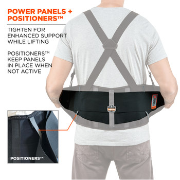 Ergodyne Proflex Back Support Belt 2000SF 11284 - Size Large - Black