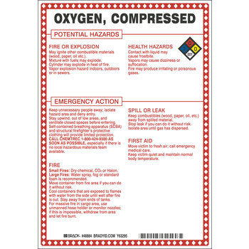 Picture of Brady B-120 Fiberglass Reinforced Polyester Rectangle White English Chemical Warning Sign part number 48884 (Main product image)