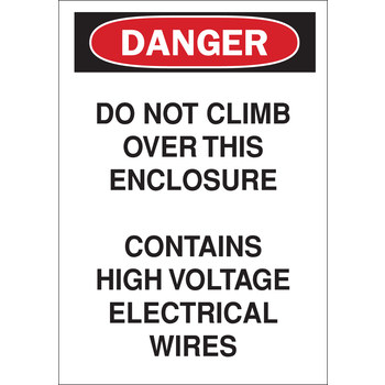 Picture of Brady B-120 Fiberglass Reinforced Polyester Rectangle White English Electrical Safety Sign part number 70402 (Main product image)