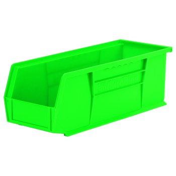 Picture of Akro-Mils 30234 Akrobin 50 lb Green Industrial Grade Polymer Hanging / Stacking Storage Bin (Main product image)