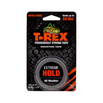 Shurtape T-Rex Mounting Tape - 1 in Width x 60 in Length - 47 mil Thick - SHURTAPE 285665