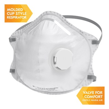 Ansell KleenGuard Particulate Respirator 3300, RA3315V 54626 - Size Standard - White