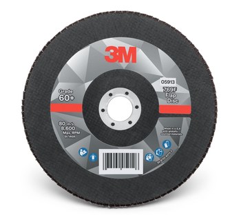 3M 769F Type 29 Flap Disc 05913 - Ceramic Precision-Shaped Grain - 7 in - 60+ - Medium