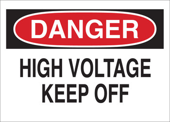 Picture of Brady B-120 Fiberglass Reinforced Polyester Rectangle White English Electrical Safety Sign part number 69157 (Main product image)