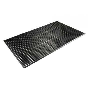 Wearwell Workrite Anti-Fatigue Mat 474.12x3x5BK - 3 ft x 5 ft, Rubber - Black - 30550