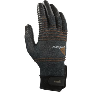 Ansell ActivArmr Work Gloves 97-008 MD, Size Medium, Kevlar, Black