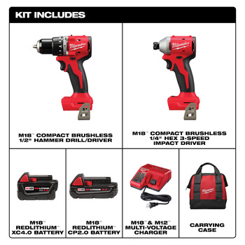 Milwaukee M18 Compact Brushless 2-Tool Combo Kit 3693-22CX - M18 Lithium-ion Battery