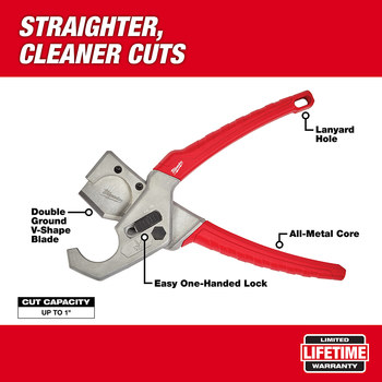 Milwaukee PEX & Tubing Cutter 48-22-4204 - 1 in Capacity