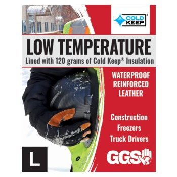 Global Glove Premium SG5200INT Black Large Split Cowhide Cold Condition Gloves - Cold Keep Insulation - SG5200INT-9(L)