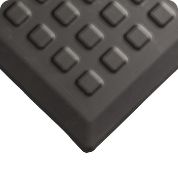 Picture of Wearwell Rejuvenator 502 Black Recycled Urethane Sponge Raised Squares Anti-Fatigue Modular Mat Tile (Main product image)