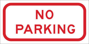 Picture of Brady B-959 Aluminum Rectangle White English Parking Restriction, Permission & Information Sign part number 115614 (Main product image)