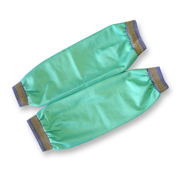 Picture of Chicago Protective Apparel Blue/Green FR Cotton Welding Sleeve (Main product image)