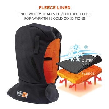 Ergodyne N-Ferno 6882 Black Banox FR3 Cotton Cold Weather Head Liner - 720476-16882