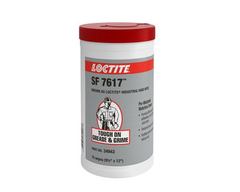 Loctite SF 7617 Hand Cleaner, 75 Wipes Tub, 34943 | RSHughes.com