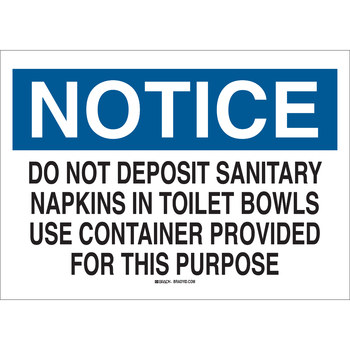 Picture of Brady B-401 Polystyrene Rectangle White English Personal Hygiene Sign part number 22780 (Main product image)