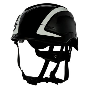 3M SecureFit Safety Helmet X5012X-ANSI Black-Unvented-Reflective