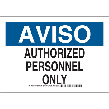 Picture of Brady Prinzing B-401 High Impact Polystyrene Rectangle White English Restricted Area Sign part number SP403N (Main product image)