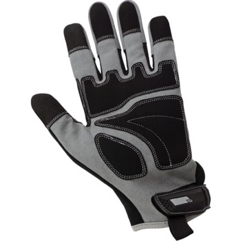 Global Glove Hot Rod Gloves HR8200 Gray/Black Large Synthetic Leather Mechanic's Gloves - TPR Back of Hand Coating - HR8200-9