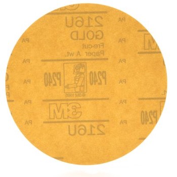 3M Hookit Hook & Loop Disc 00977 - Aluminum Oxide - 6 in - P240 - Coarse