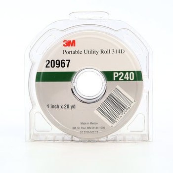 3M 314D Shop Roll 20967 - 1 in x 20 yd - Aluminum Oxide - P240 - Very Fine