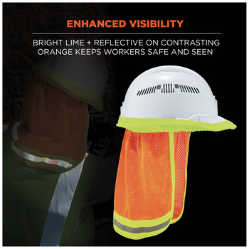 Ergodyne GloWear 8005 Orange Polyester Neck Shade - Outer Cap/Hat - 720476-29051