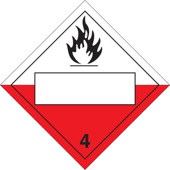 Picture of Brady B-120 Fiberglass Reinforced Polyester Square White Truck Placards Sign part number 60413 (Main product image)