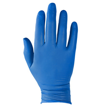 blue non powdered gloves