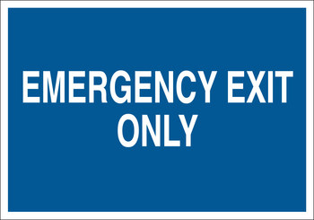 Picture of Brady B-120 Fiberglass Reinforced Polyester Rectangle Blue English Emergency Exit Sign part number 122793 (Main product image)