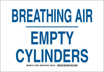 Picture of Brady B-401 Polystyrene Rectangle White English Breathing Apparatus Sign part number 125599 (Main product image)
