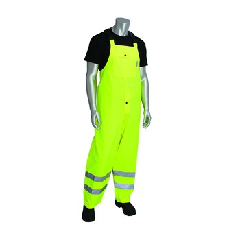 Picture of PIP 353-2001 Yellow 2XL Polyester Rain Overalls (Main product image)