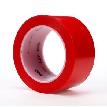 3M 471 Red Marking Tape - 2 in Width x 36 yd Length - 5.2 mil Thick - 04305