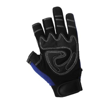 Global Glove Gripster SG9001NF Black/Blue Large PVC/Spandex/Synthetic Leather Mechanic's Gloves - SG9001NF/LG